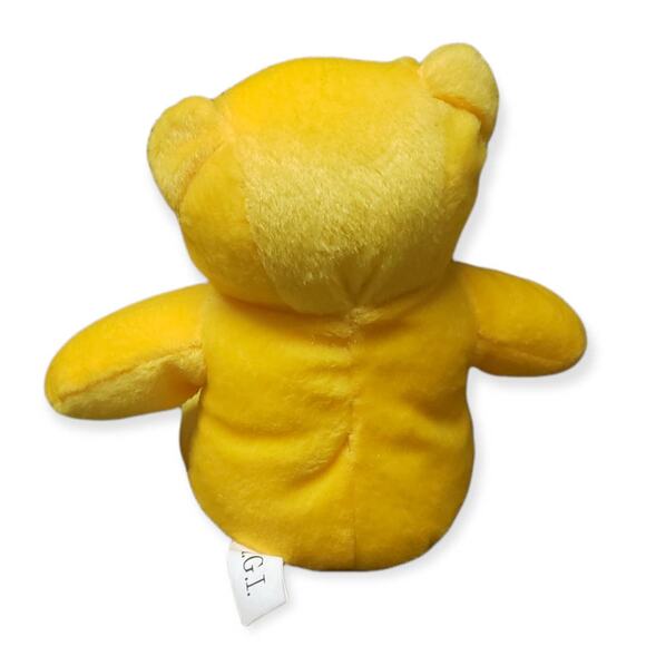 Mardi Gras 2005 Stuffed Yellow Plush Bear - Picture 3 of 5